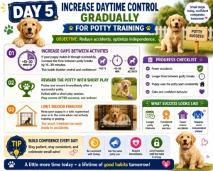 Day 5 — Increase Daytime Control Gradually for Potty Training