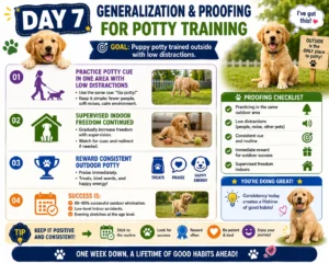 Day 7 — Generalization & Proofing for Potty Training